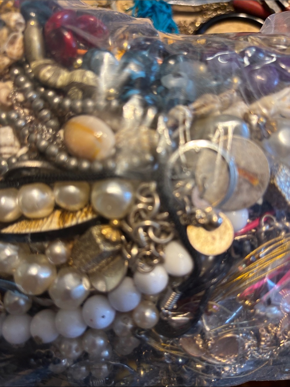 5 lbs of craft jewelry NONE IS WEARABLE. Crafts or jewelry parts only